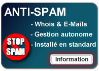 Anti Spam : E-Mails et Whois